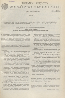 Dziennik Urzędowy Województwa Nowosądeckiego. 1984, nr 4 (5 lipca)