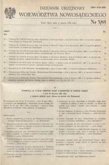 Dziennik Urzędowy Województwa Nowosądeckiego. 1985, nr 3 (11 marca)