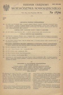 Dziennik Urzędowy Województwa Nowosądeckiego. 1986, nr 15 (30 grudnia)