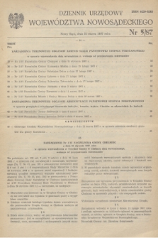 Dziennik Urzędowy Województwa Nowosądeckiego. 1987, nr 5 (31 marca)