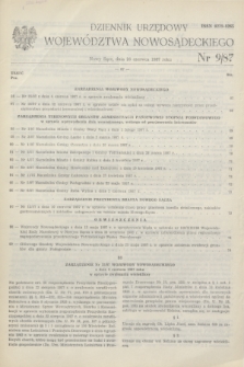 Dziennik Urzędowy Województwa Nowosądeckiego. 1987, nr 9 (26 czerwca)