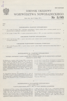 Dziennik Urzędowy Województwa Nowosądeckiego. 1995, nr 3 (22 lutego)