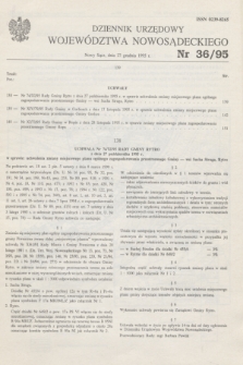 Dziennik Urzędowy Województwa Nowosądeckiego. 1995, nr 36 (27 grudnia)