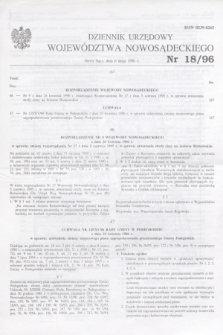 Dziennik Urzędowy Województwa Nowosądeckiego. 1996, nr 18 (6 maja)