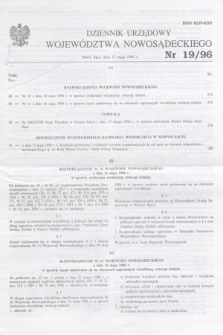 Dziennik Urzędowy Województwa Nowosądeckiego. 1996, nr 19 (17 maja)