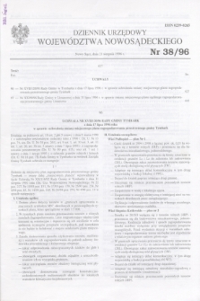 Dziennik Urzędowy Województwa Nowosądeckiego. 1996, nr 38 (21 sierpnia)