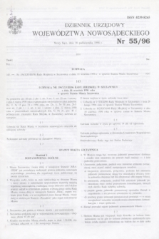Dziennik Urzędowy Województwa Nowosądeckiego. 1996, nr 55 (18 października)