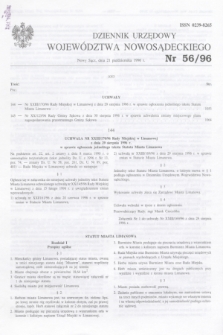 Dziennik Urzędowy Województwa Nowosądeckiego. 1996, nr 56 (21 października)