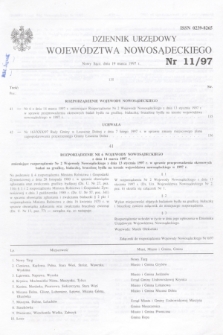Dziennik Urzędowy Województwa Nowosądeckiego. 1997, nr 11 (19 marca)