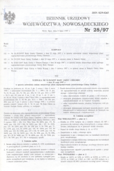 Dziennik Urzędowy Województwa Nowosądeckiego. 1997, nr 28 (8 lipca)