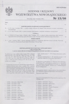 Dziennik Urzędowy Województwa Nowosądeckiego. 1998, nr 13 (7 kwietnia)