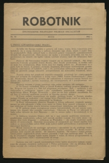 Robotnik : dwutygodnik polityczny Polskich Socjalistów. 1942, № 95 (30 sierpnia)