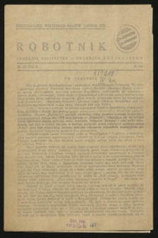Robotnik : tygodnik polityczny Polskich Socjalistów. 1943, № 112 (19 kwietnia)
