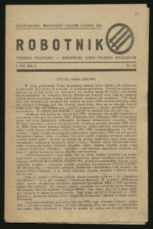 Robotnik : tygodnik polityczny Robotniczej Partii Polskich Socjalistów. 1943, № 121 (2 sierpnia)