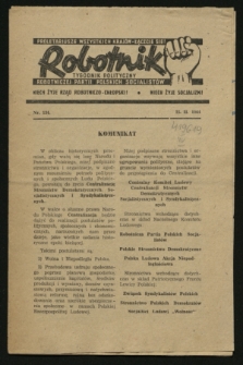 Robotnik : tygodnik polityczny Robotniczej Partii Polskich Socjalistów. 1944, nr 134 (25 lutego)