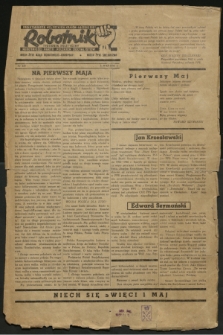 Robotnik : tygodnik polityczny Robotniczej Partii Polskich Socjalistów. 1944, nr 137 (1 maja)