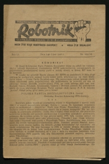 Robotnik : centralny organ PPS Lewicy. R.51, nr 141 (6 lipca 1944)