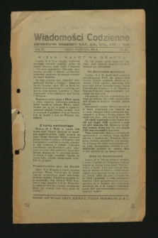 Wiadomości Codzienne Zjednoczonych Organizacyj K.O.P., O.W., Z.P.N., Miecz i Pług. R.3, nr 132 (19 czerwca 1943)