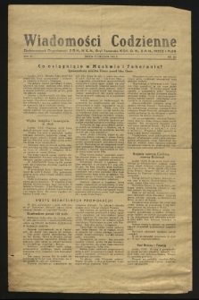 Wiadomości Codzienne Zjednoczonych Organizacyj: Z.O.N., N.K.N., Gryf Pomorski, KOP, O.W., Z.P.N., Miecz i Pług. R.3, nr 265 (15 grudnia 1943)