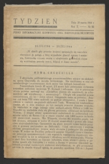 Tydzień : pismo informacyjne Konwentu Org. Niepodległościowych. R.2, nr 52 (30 marca 1944)