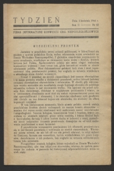 Tydzień : pismo informacyjne Konwentu Org. Niepodległościowych. R.2, nr 53 (5 kwietnia 1944)