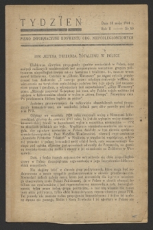 Tydzień : pismo informacyjne Konwentu Org. Niepodległościowych. R.2, nr 59 (18 maja 1944)