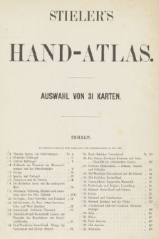 Stieler's Hand-Atlas : Auswahl von 31 Karten