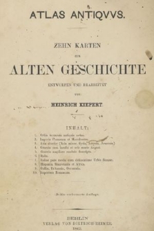 Atlas antiquus : zehn Karten zur alten Geschichte