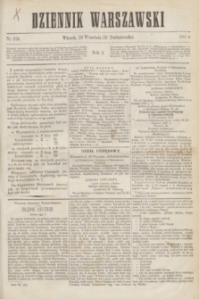 Dziennik Warszawski. R.2, nr 224 (10 października 1865)