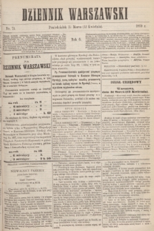 Dziennik Warszawski. R.6, nr 71 (12 kwietnia 1869)