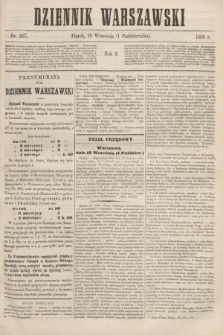 Dziennik Warszawski. R.6, nr 207 (1 października 1869) + dod.