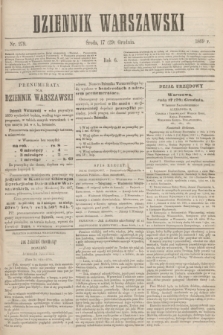 Dziennik Warszawski. R.6, nr 279 (29 grudnia 1869)