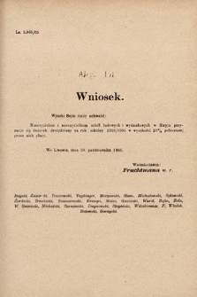 [Kadencja VIII, sesja II, al. 451] Alegata do Sprawozdań Stenograficznych z Drugiej Sesyi Ósmego Peryodu Sejmu Krajowego Królestwa Galicyi i Lodomeryi z Wielkiem Księstwem Krakowskiem z roku 1905. Alegat 451