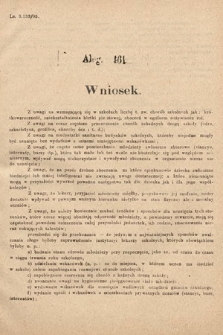 [Kadencja VIII, sesja II, al. 461] Alegata do Sprawozdań Stenograficznych z Drugiej Sesyi Ósmego Peryodu Sejmu Krajowego Królestwa Galicyi i Lodomeryi z Wielkiem Księstwem Krakowskiem z roku 1905. Alegat 461