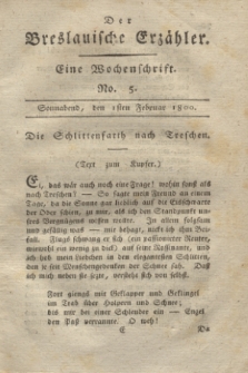 Der Breslauische Erzähler : eine Wochenschrift. [Jg.1], No. 5 (1 Februar 1800) + wkładka