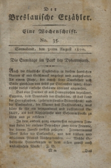 Der Breslauische Erzähler : eine Wochenschrift. [Jg.1], No. 35 (30 August 1800) + wkładka