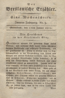 Der Breslauische Erzähler : eine Wochenschrift. Jg.2, No. 3 (17 Januar 1801) + dod. + wkładka