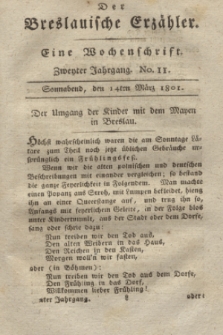 Der Breslauische Erzähler : eine Wochenschrift. Jg.2, No. 11 (14 März 1801) + wkładka