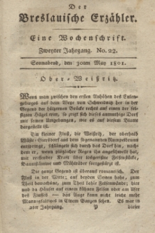 Der Breslauische Erzähler : eine Wochenschrift. Jg.2, No. 22 (30 May 1801) + dod. + wkładka