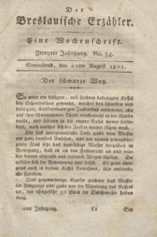 Der Breslauische Erzähler : eine Wochenschrift. Jg.2, No. 34 (22 August 1801) + wkładka
