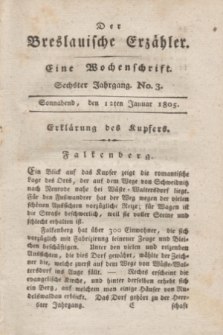 Der Breslauische Erzähler : eine Wochenschrift. Jg.6, No. 3 (12 Januar 1805) + wkładka
