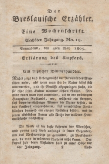 Der Breslauische Erzähler : eine Wochenschrift. Jg.6, No. 19 (4 May 1805)