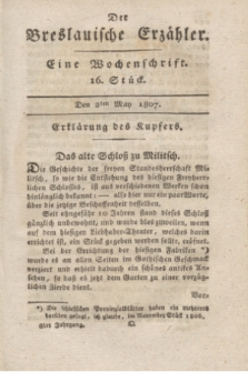 Der Breslauische Erzähler : eine Wochenschrift. Jg.8, Stück 16 (2 May 1807) + wkładka