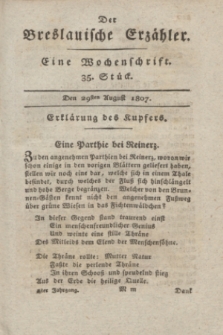 Der Breslauische Erzähler : eine Wochenschrift. Jg.8, Stück 35 (29 August 1807) + wkładka