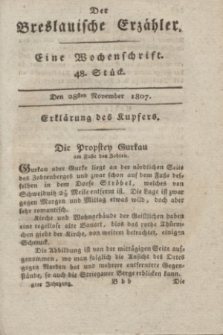 Der Breslauische Erzähler : eine Wochenschrift. Jg.8, Stück 48 (28 November 1807) + wkładka