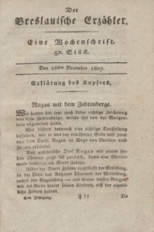 Der Breslauische Erzähler : eine Wochenschrift. Jg.8, Stück 52 (26 December 1807) + wkładka
