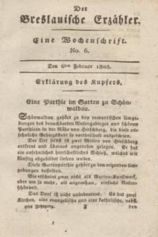 Der Breslauische Erzähler : eine Wochenschrift. Jg.9, No. 6 (6 Februar 1808) + dod. + wkładka