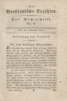 Der Breslauische Erzähler : eine Wochenschrift. Jg.10, No. 6 (4 Februar 1809) + wkładka