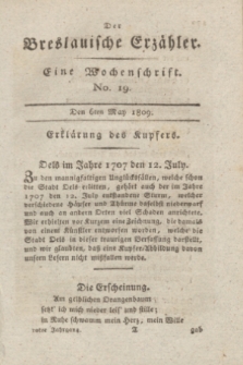 Der Breslauische Erzähler : eine Wochenschrift. Jg.10, No. 19 (6 Mai 1809) + wkładka
