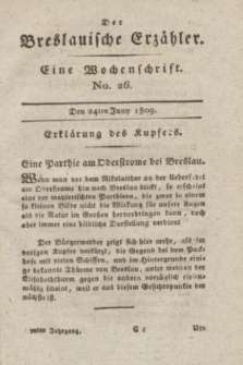Der Breslauische Erzähler : eine Wochenschrift. Jg.10, No. 26 (24 Juni 1809) + wkładka